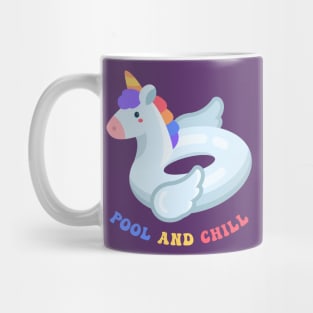 Pool and Chill with Unicorn Mug